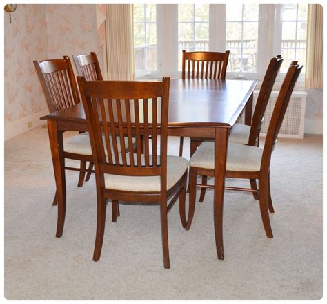 Heywood-Wakefield style Richardson Furniture mid century dining chairs - Set of 6 Each chair measures 18. . Richardson brothers dining table and chairs